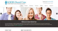 Desktop Screenshot of goersdentalcare.com